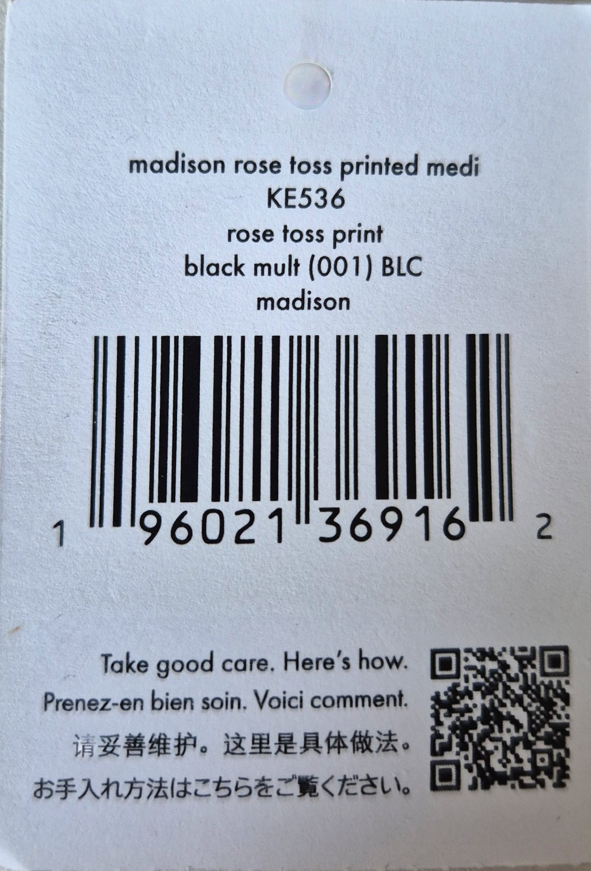 Madison Medium Satchel printed rose toss
