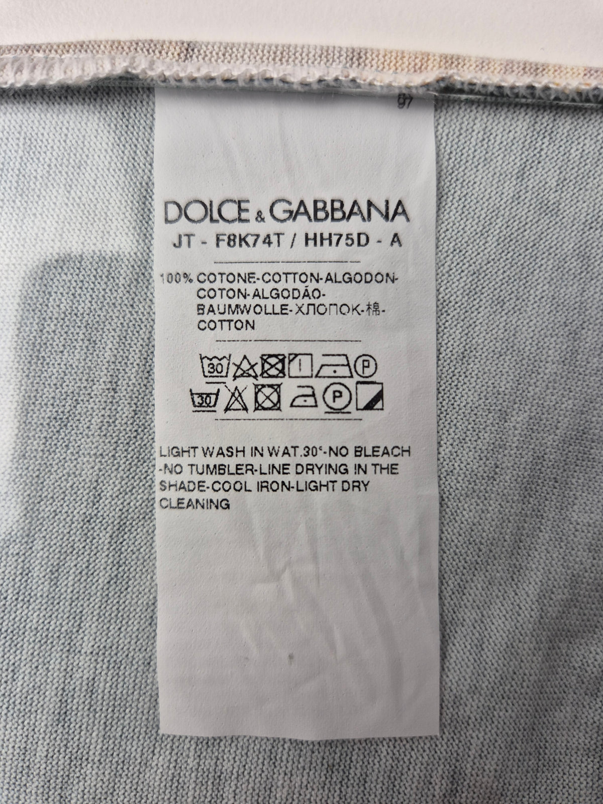 T-Shirt Baroque Print petrol