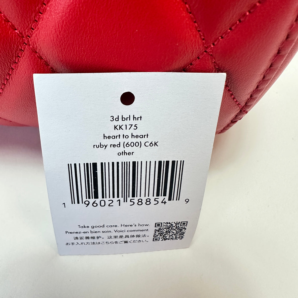 3D Barrel Heart Shoulder Bag - Heart to Heart ruby red