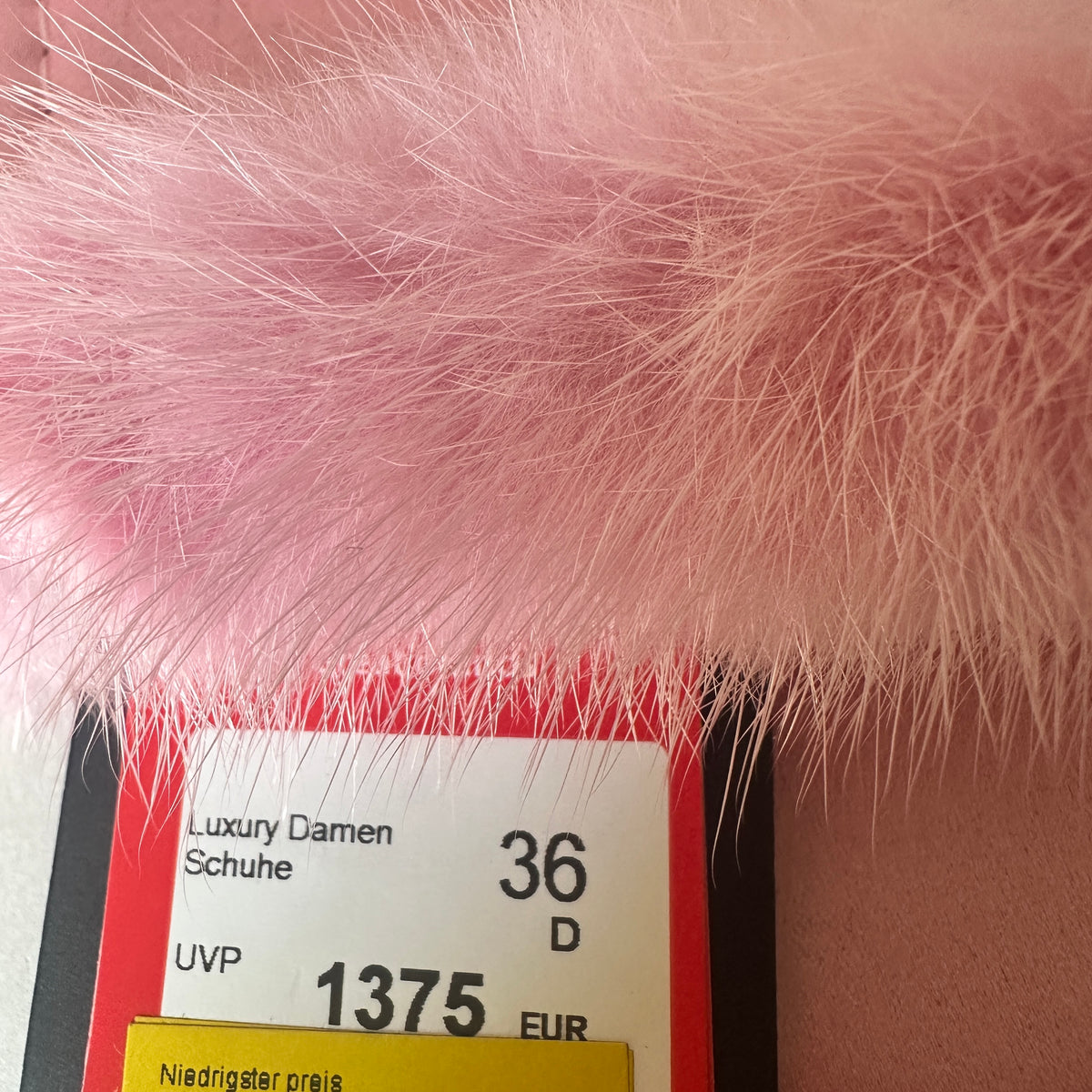 Mink Fur Sandals - Pink - EU 36.5