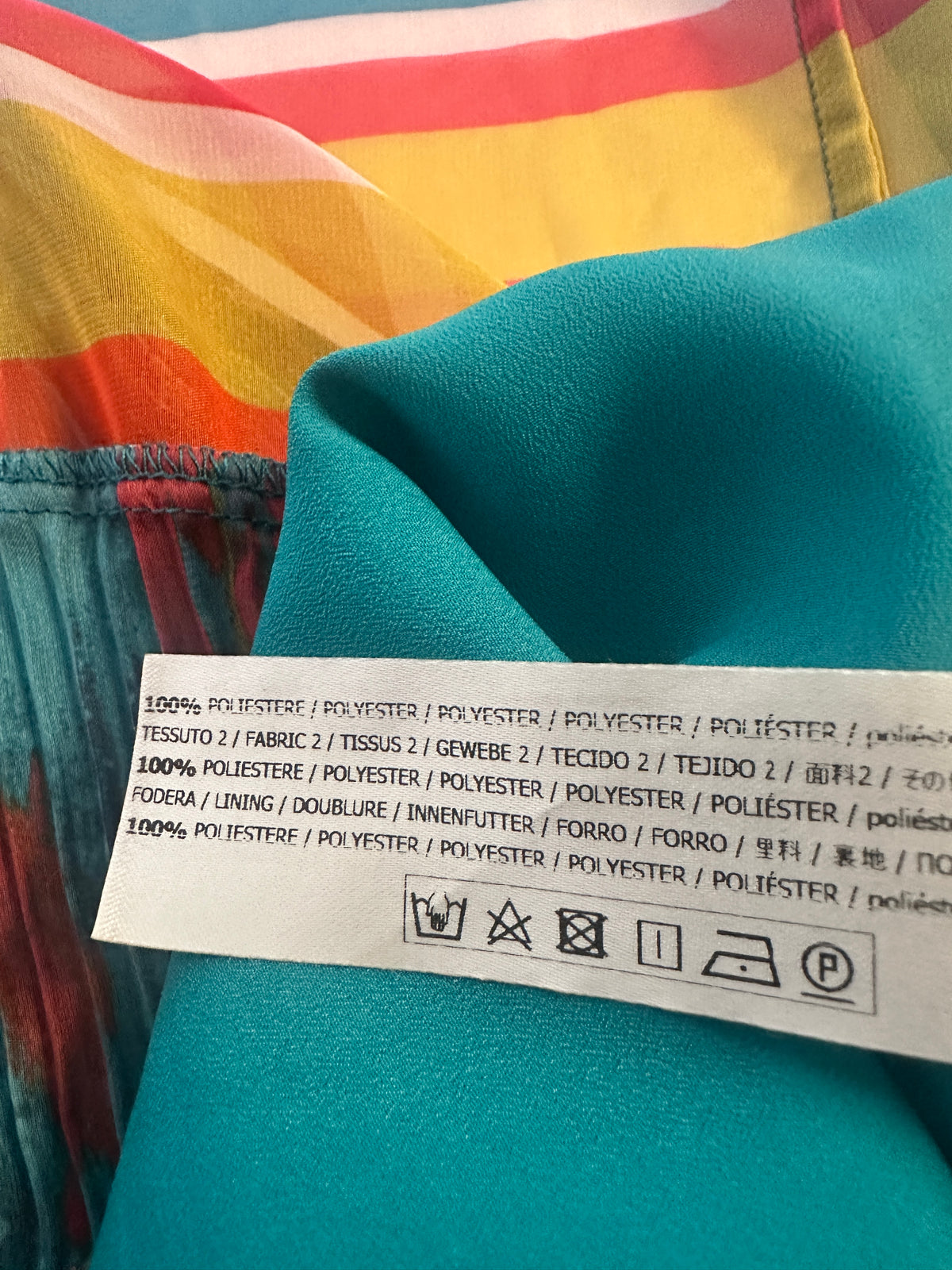 Pleated Top - Blue Multicolor - S