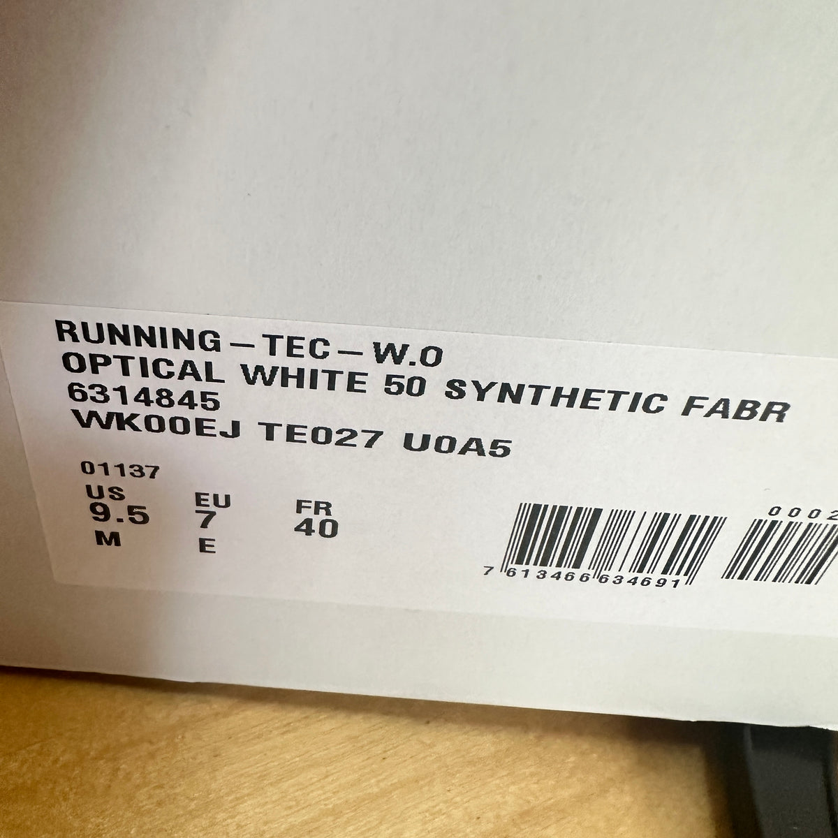 Running Tec Sneakers - Optical White - EU 40