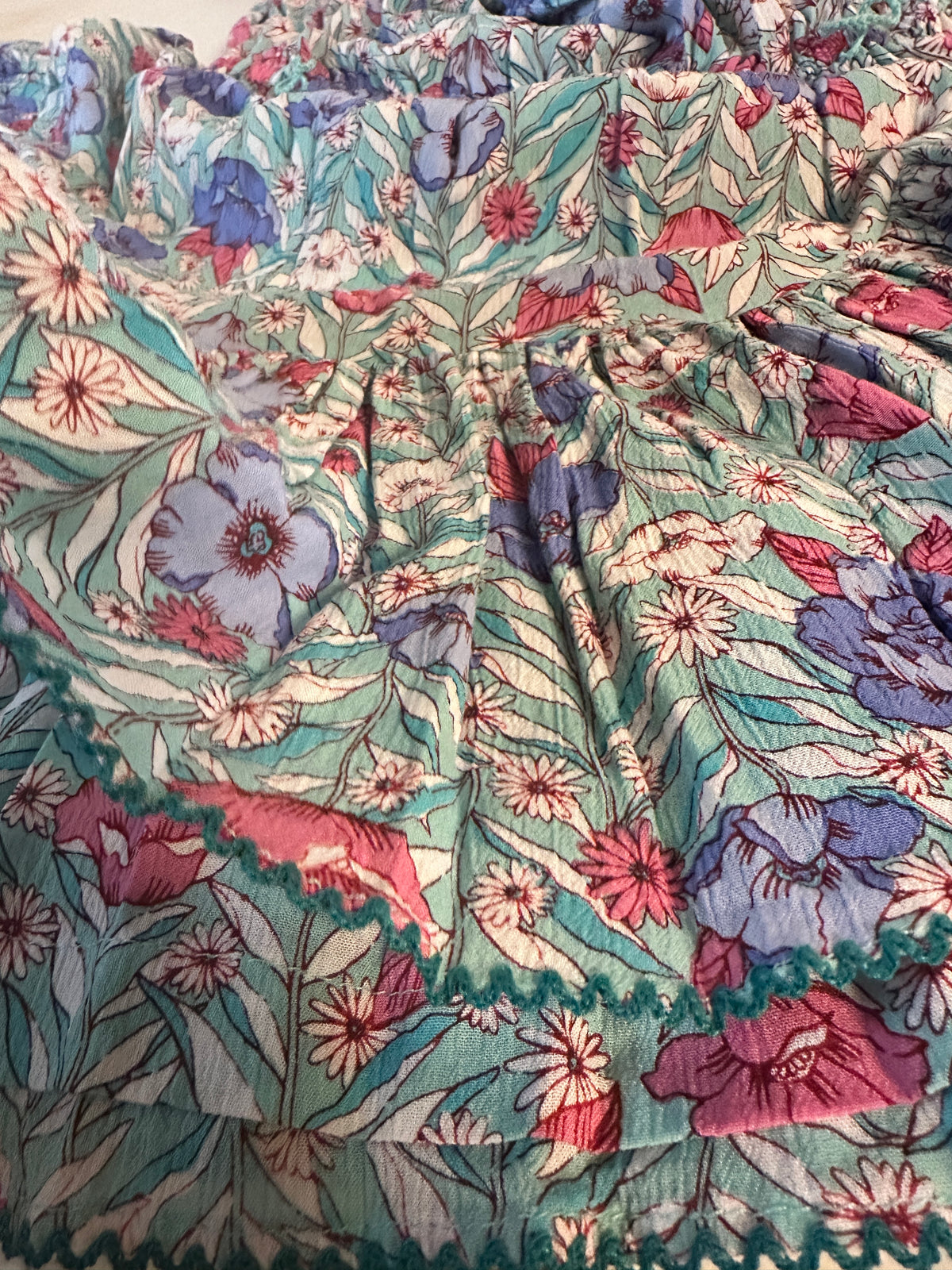 Mini Dress Bella - Aqua Petunia - S