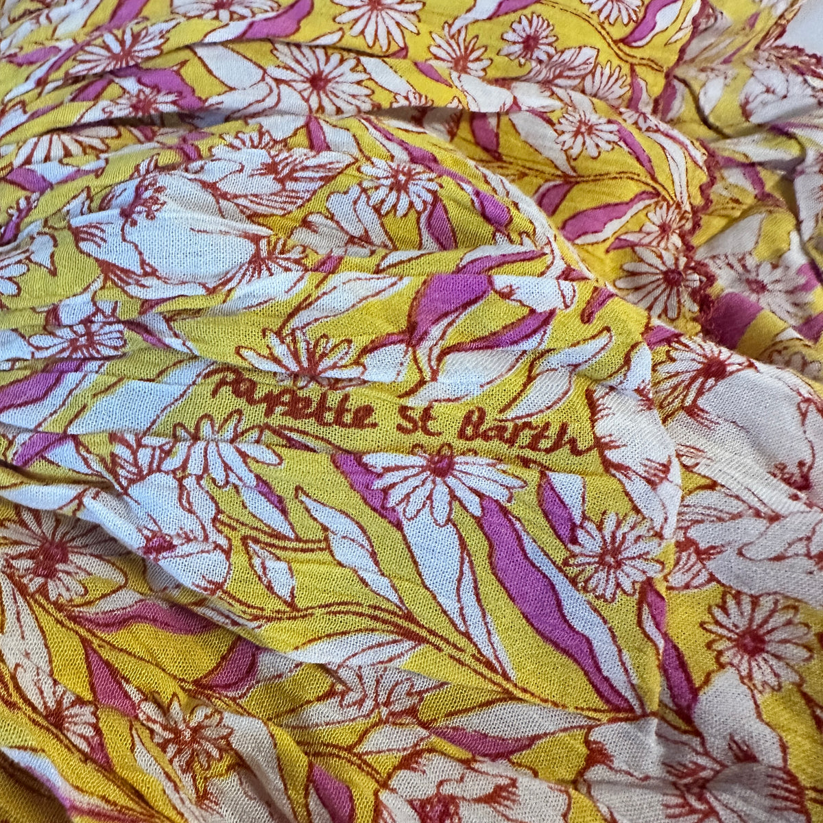 Mini Dress Bella - Yellow-Orange Floral - S
