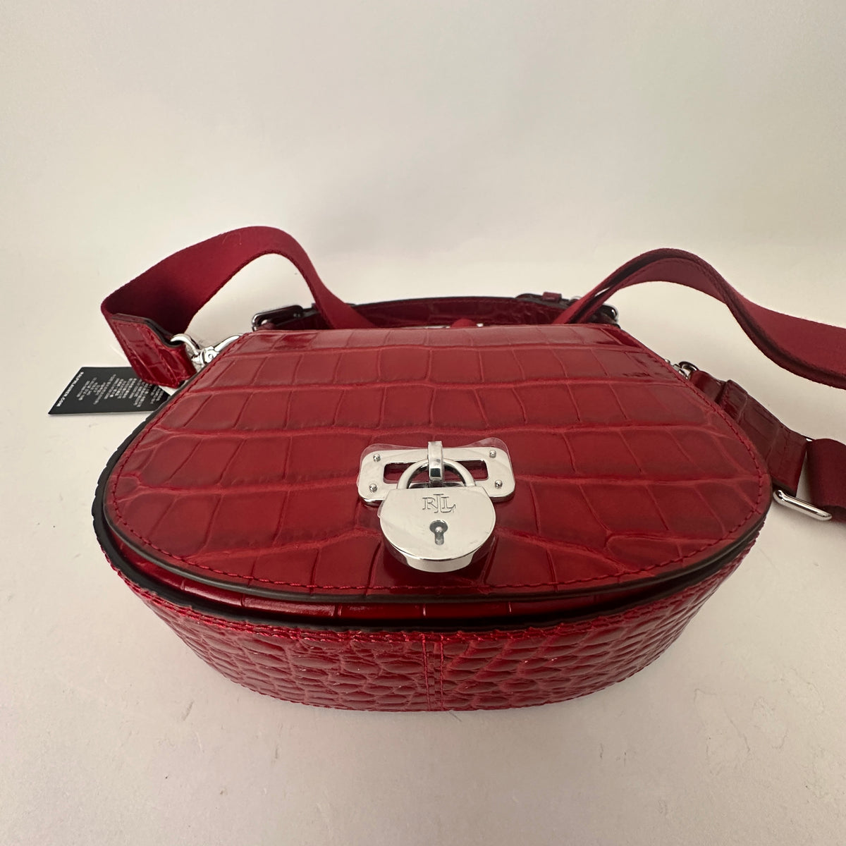 Marcy Croc Crossbody Bag - Red