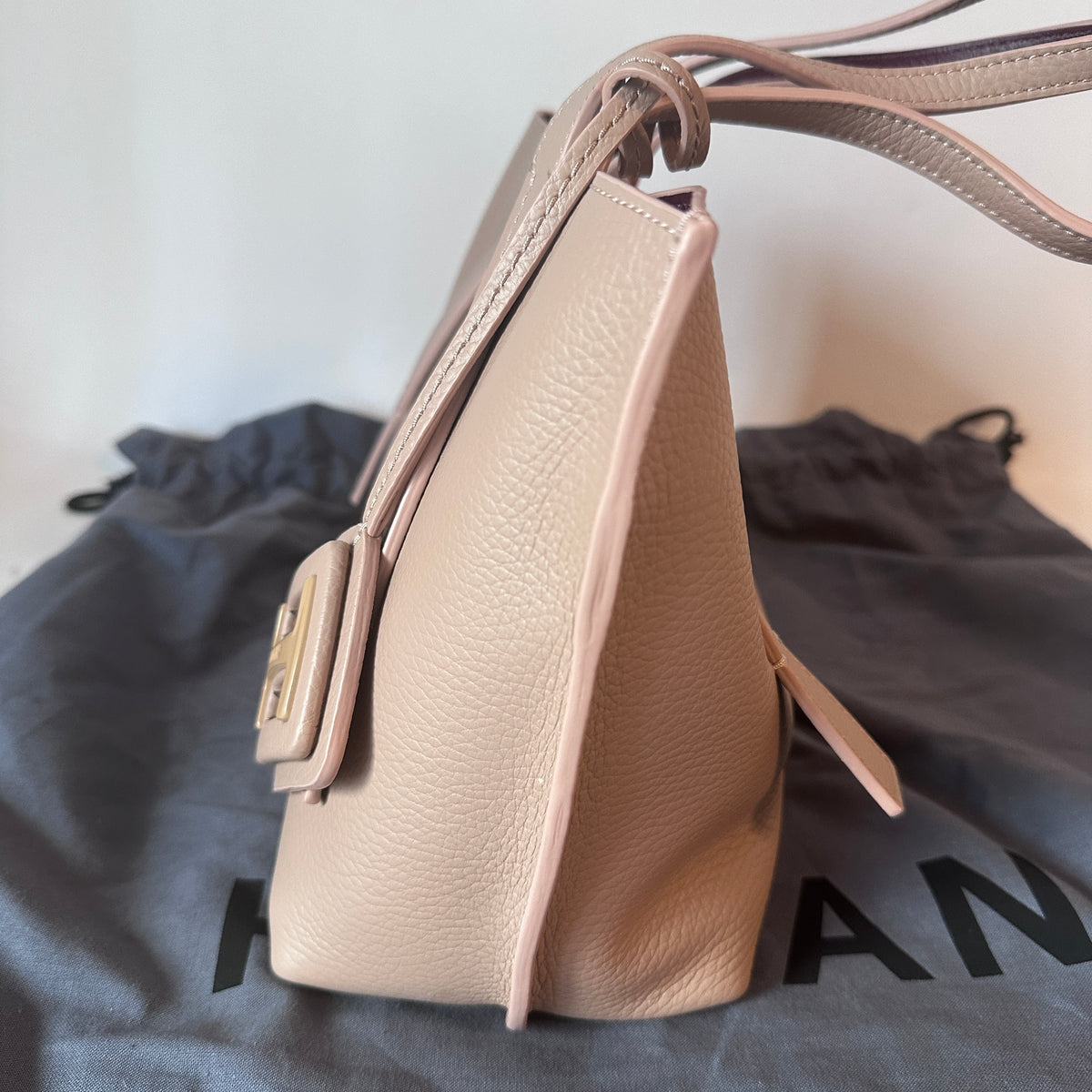H-Bag Shopping Mini Leather Tote - Beige