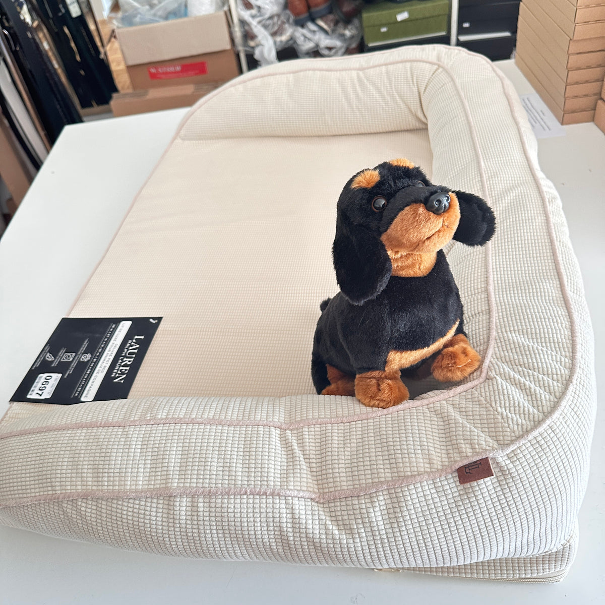 Pet Bed - Large Rectangle - Beige