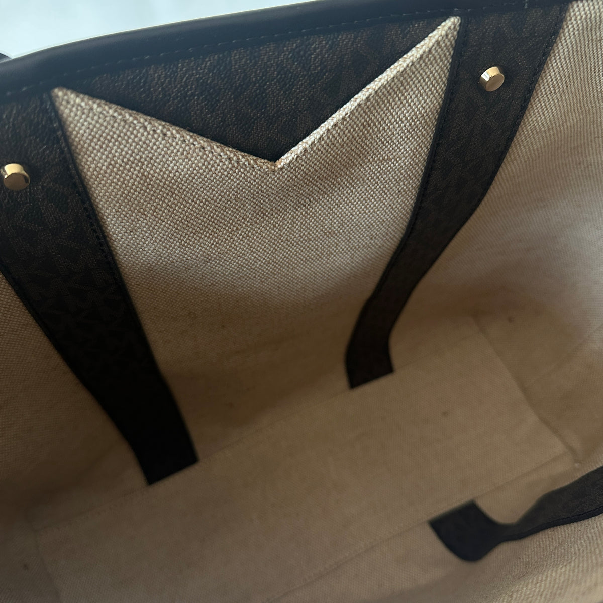 Eva Large Shopping Tote - Brown Gold