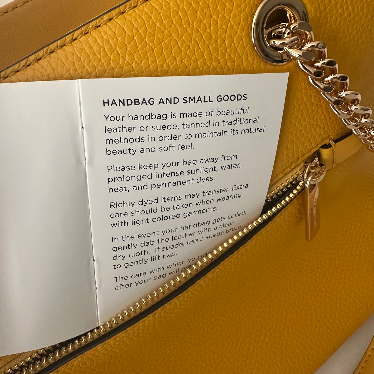 Jet Set Item - Front Zip Chain Tote - Jasmine Yellow