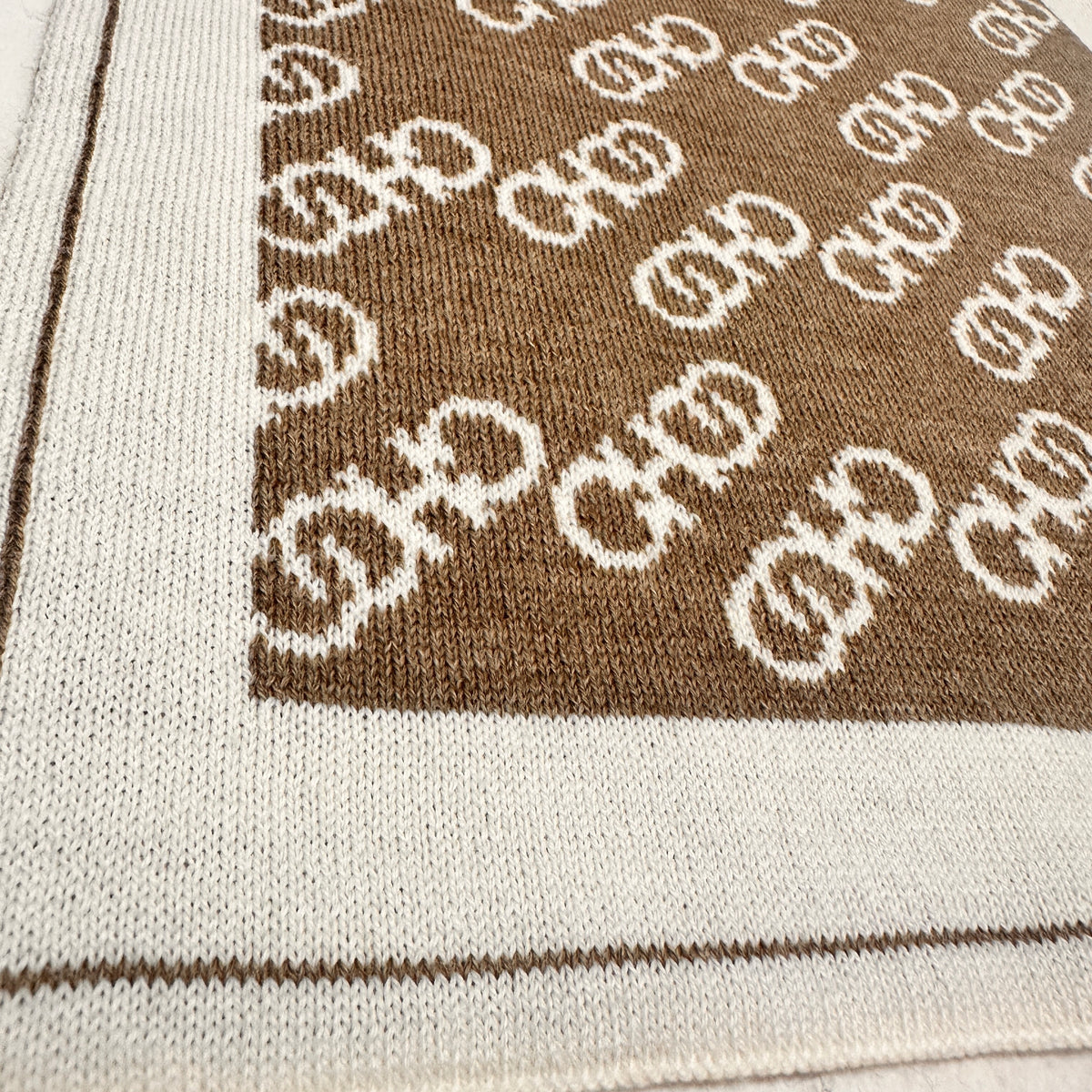 Reversible Scarf - Brown - Beige