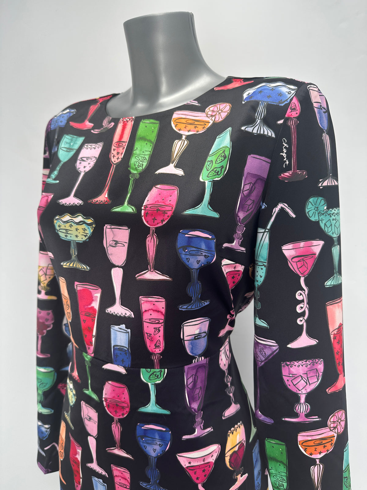 Margarita Print Dress - Black/Multi - EU 38
