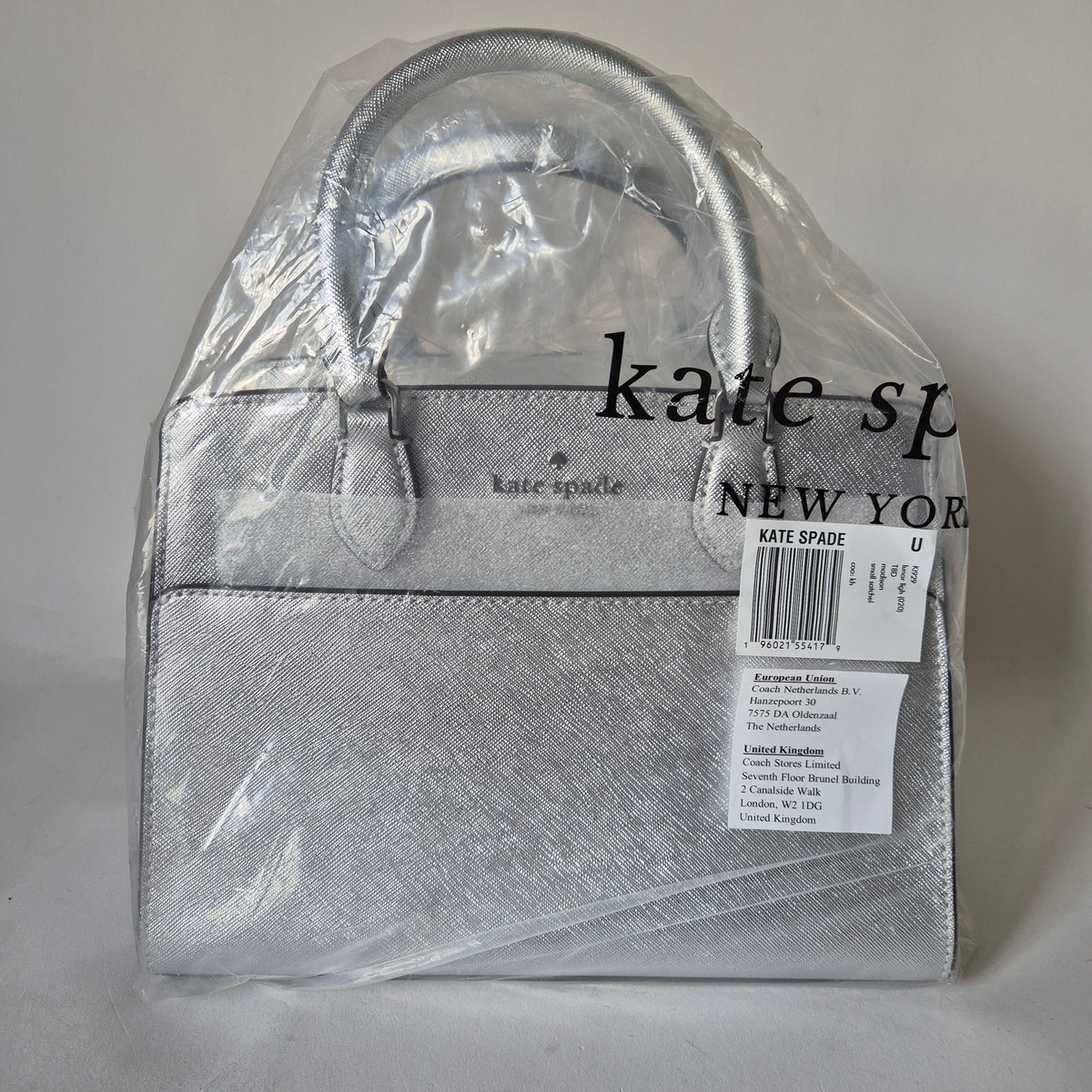 Madison Small Satchel metallic silver