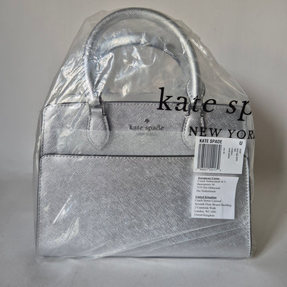 Madison Small Satchel metallic silver