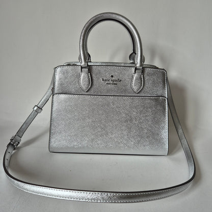 Madison Small Satchel metallic silver