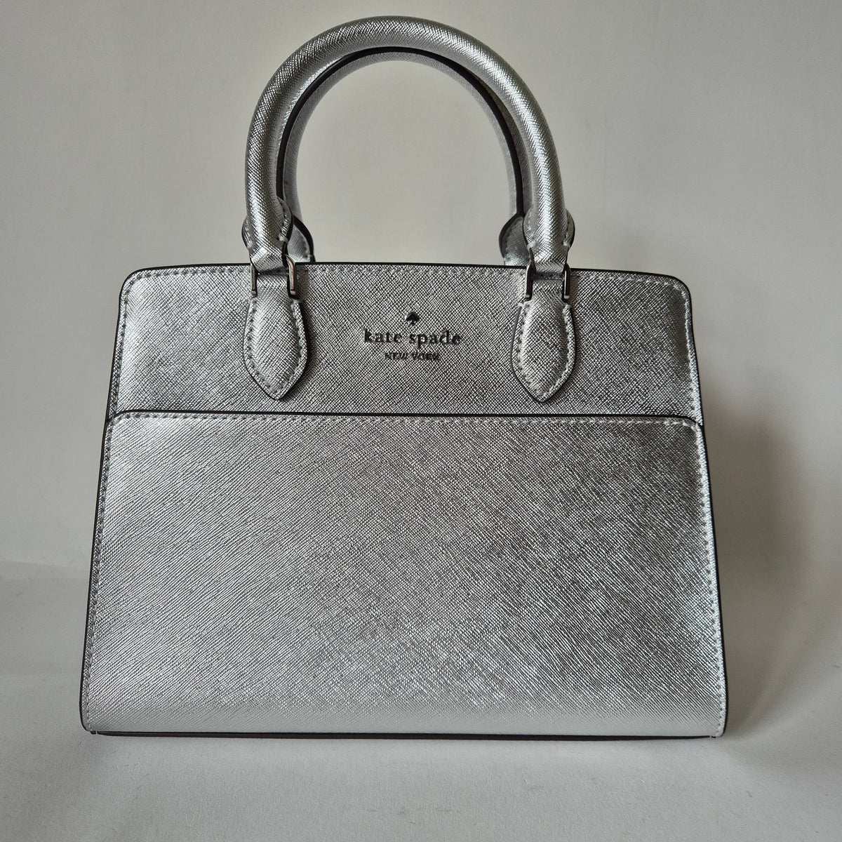 Madison Small Satchel metallic silver