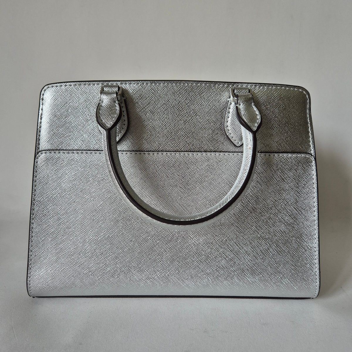 Madison Small Satchel metallic silver