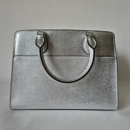 Madison Small Satchel metallic silver