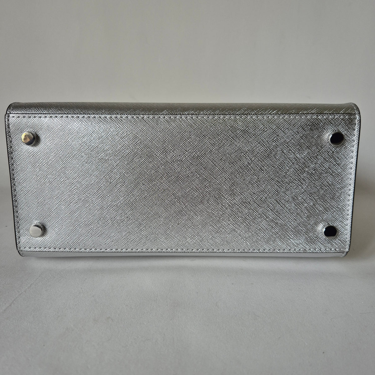 Madison Small Satchel metallic silver