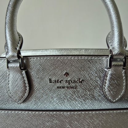 Madison Small Satchel metallic silver