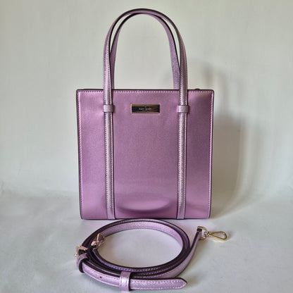 Kenzie Mini Tote metallic pink