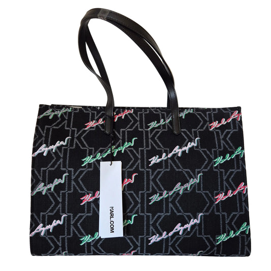Tote Monogram Signature black multi neon