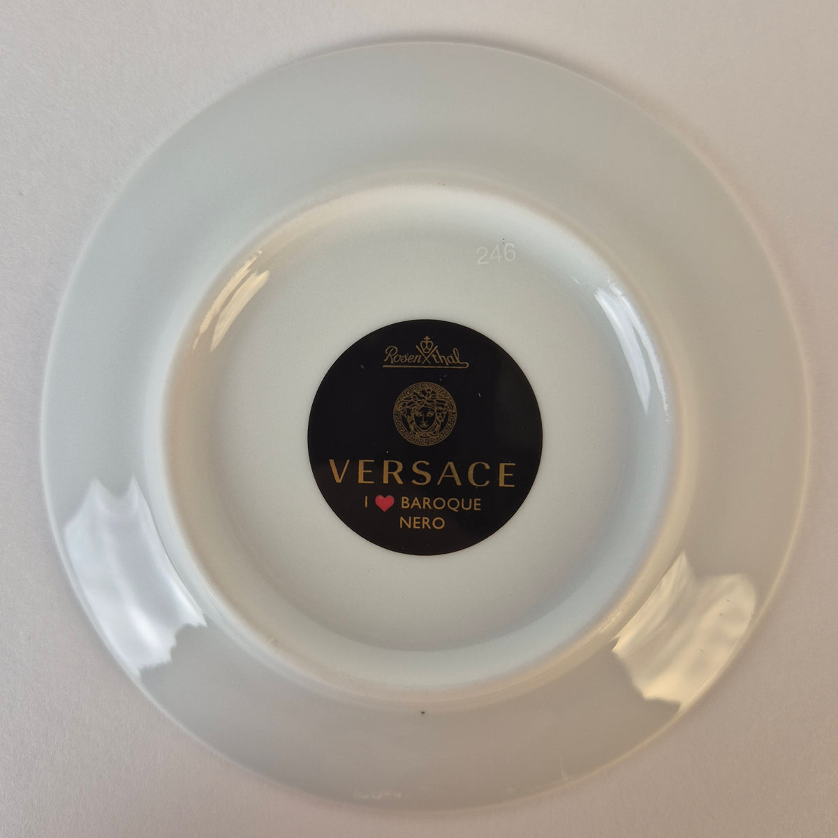 plate 10cm - I Heart Barocco nero