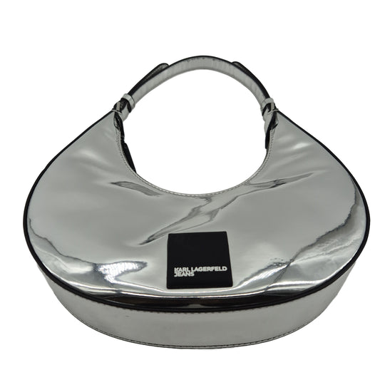 Shoulderbag Half-Moon silver mirror