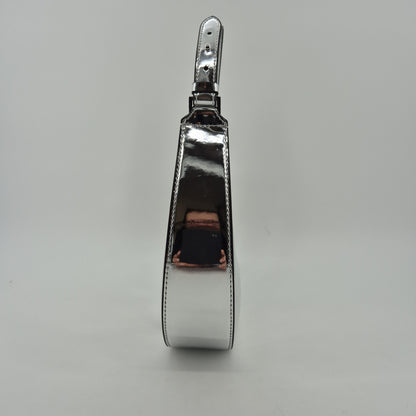 Shoulderbag Half-Moon silver mirror