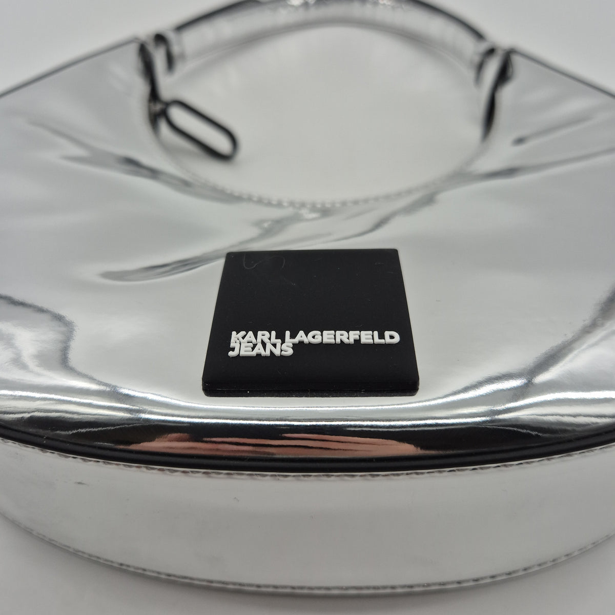 Shoulderbag Half-Moon silver mirror