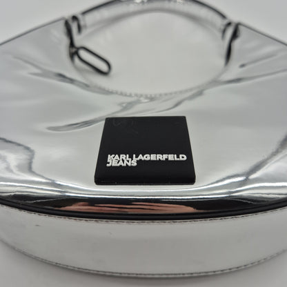 Shoulderbag Half-Moon silver mirror