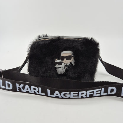 Shoulderbag Kids Faux-Fur black