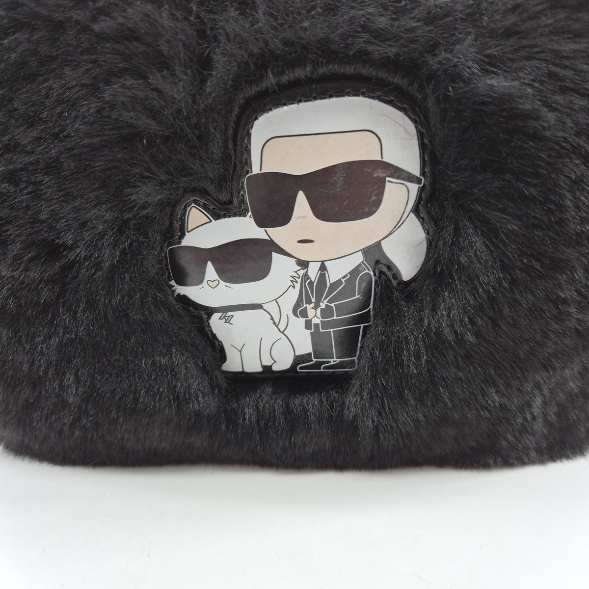 Shoulderbag Kids Faux-Fur black
