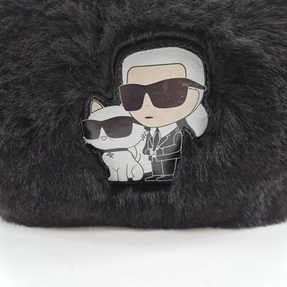 Shoulderbag Kids Faux-Fur black