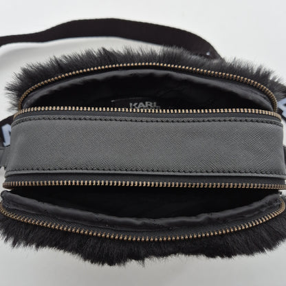 Shoulderbag Kids Faux-Fur black