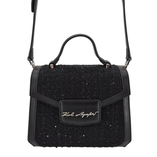 Top Handle Crossbody K/Arrow Boucle black
