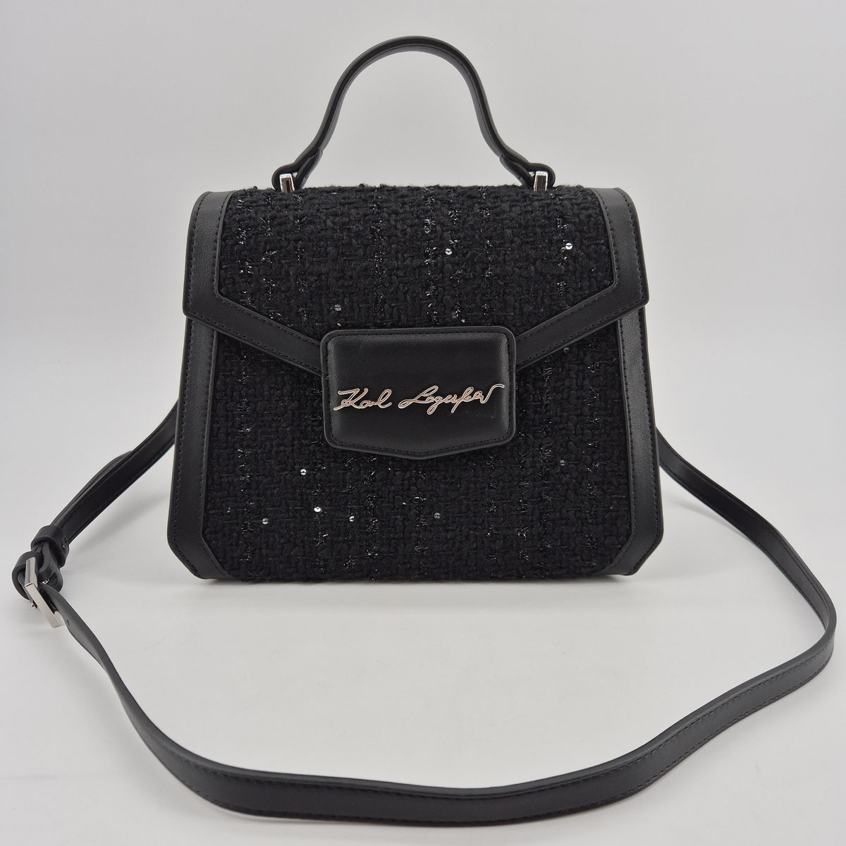 Top Handle Crossbody K/Arrow Boucle black