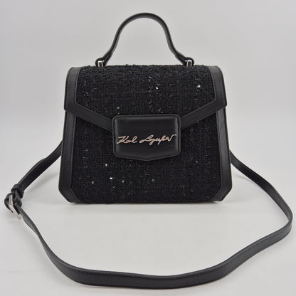 Top Handle Crossbody K/Arrow Boucle black