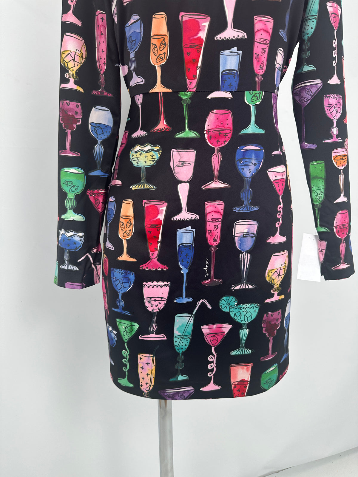 Margarita Print Dress - Black/Multi - EU 38