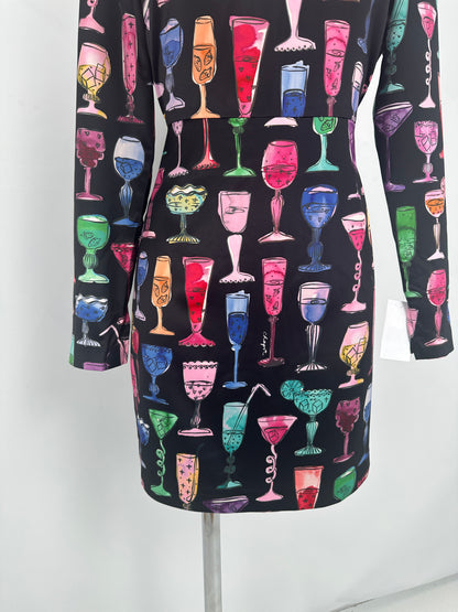 Margarita Print Dress - Black/Multi - EU 38