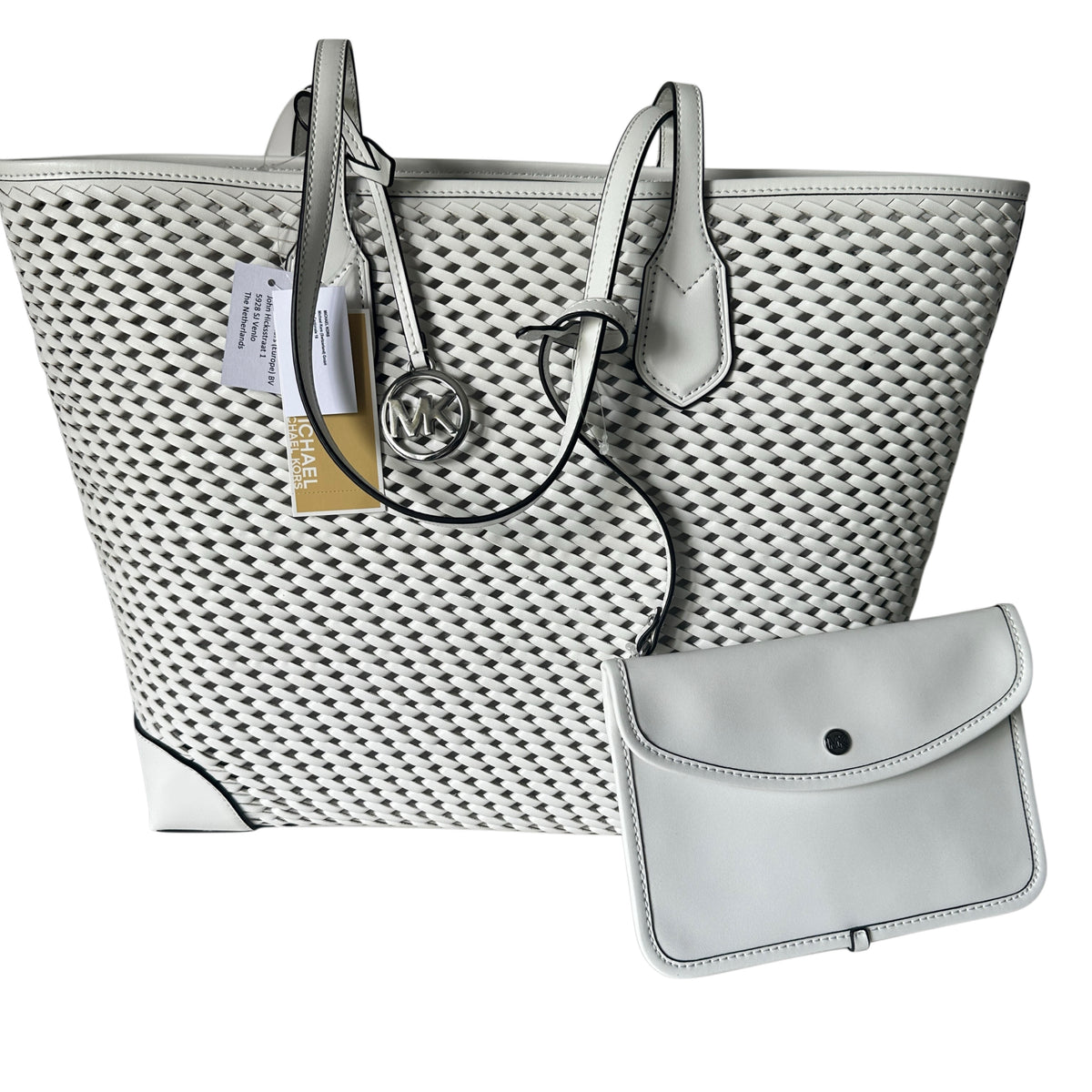 Eva Woven Large Tote - Optic White