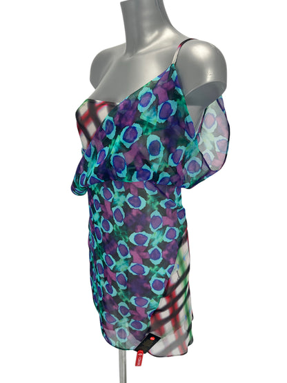 Draped Slip Dress - Purple/Blue/Multi - IT 40