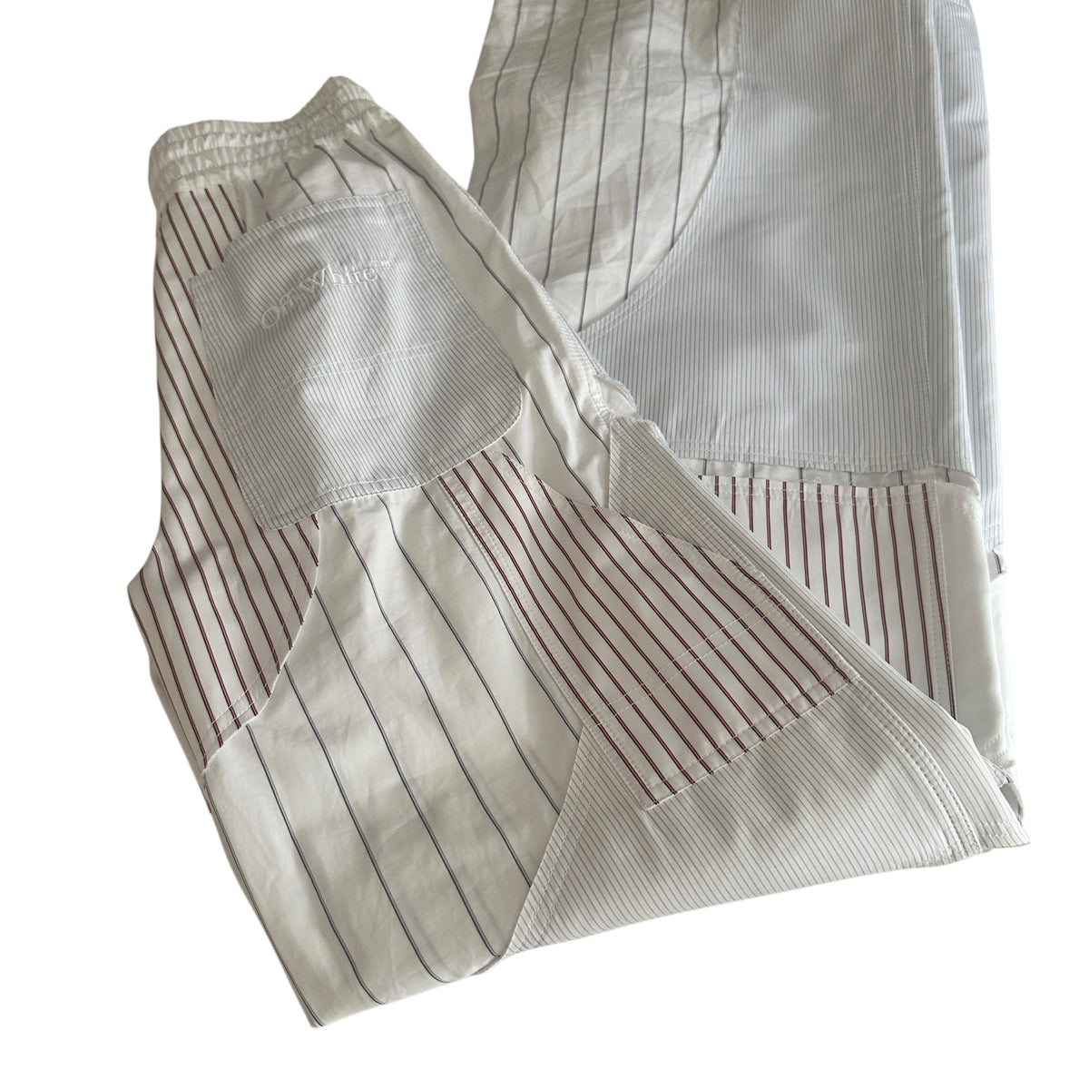 Motorcycle Poplin Pants - White - XS