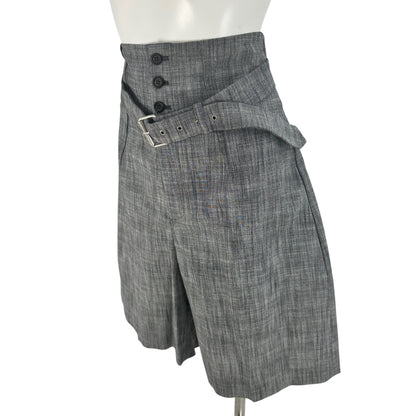 Long Shorts with Belt - Grey - M