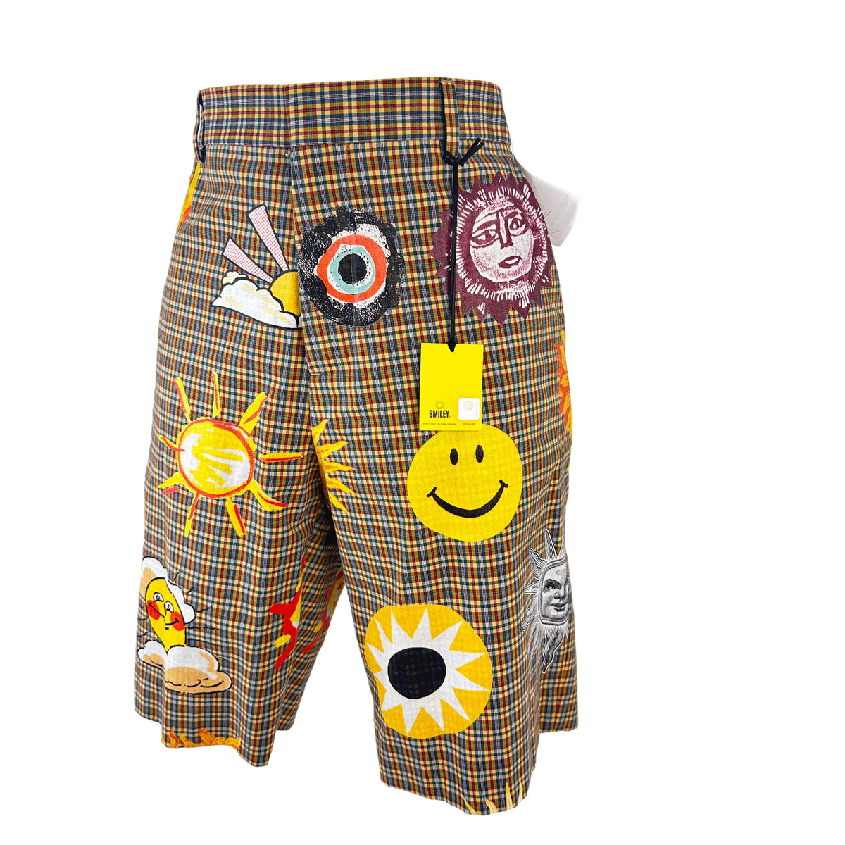 Plaid Smiley Shorts - Multicolor - IT 46