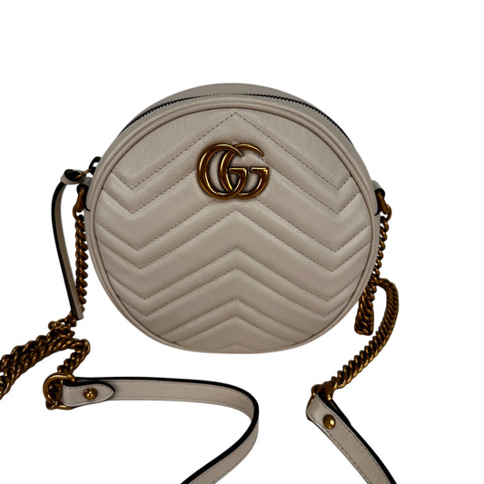 GG Marmont Round Crossbody Bag - Cream