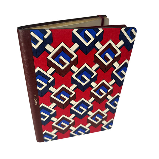 Gucci Logo Notebook - Blue and Red