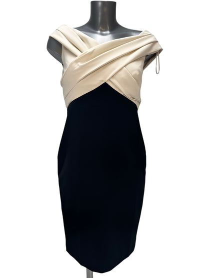 Irene Cocktail Dress - Cream Black - M