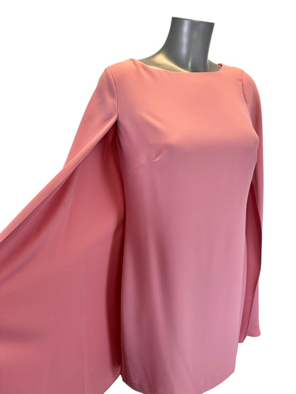Cocktail Dress with Cape - Rose Mauve - S