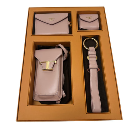 Tod's Leather Accessories Set - Pink