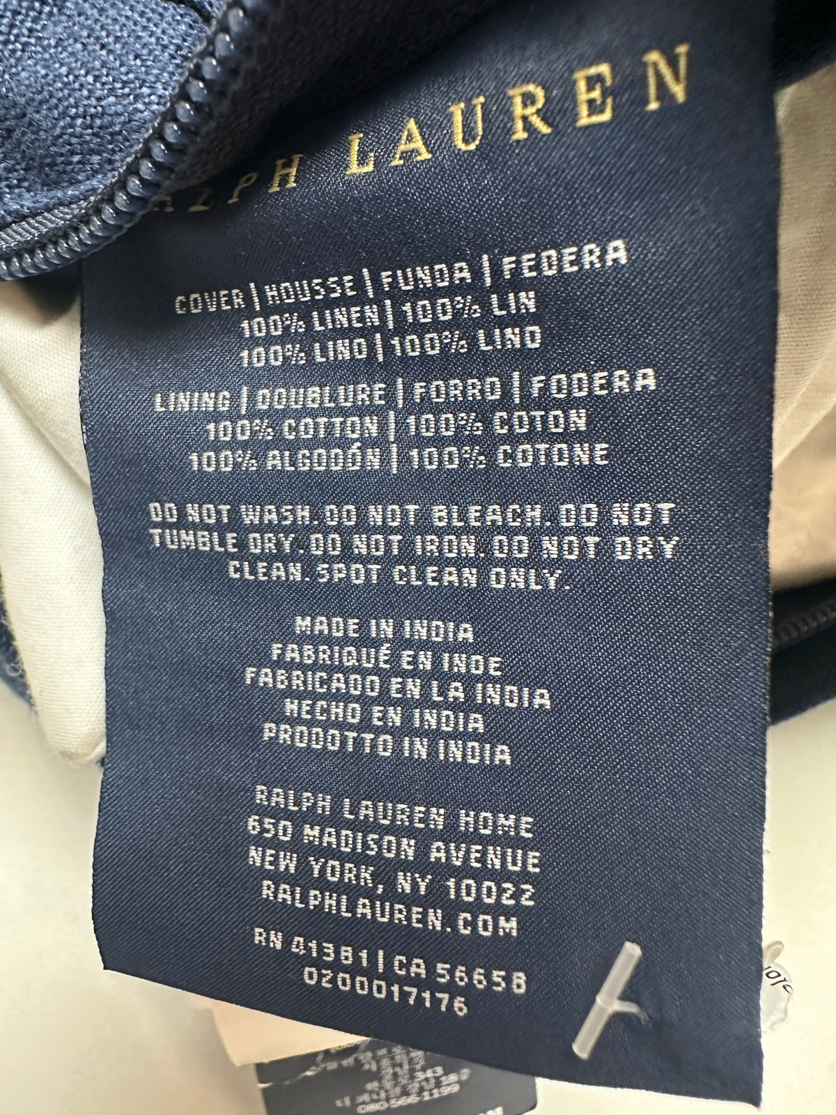 Polo Logo Embroidered Cushion - Navy